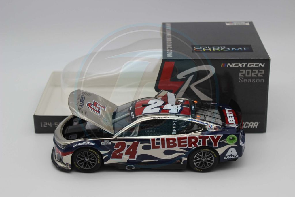 Item CL25-031 - William Byron 2022 Liberty University 1:24 Color Chrome Nascar Diecast