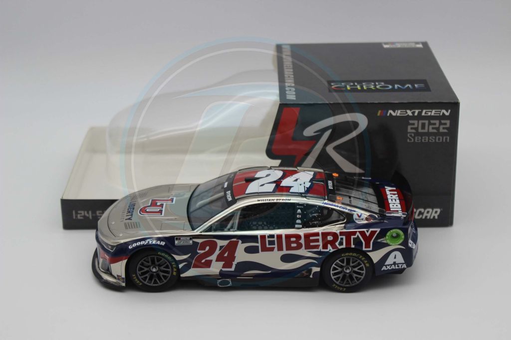 Item CL25-031 - William Byron 2022 Liberty University 1:24 Color Chrome Nascar Diecast