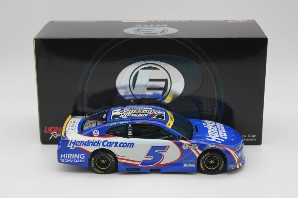 Item CL25-106 - Kyle Larson 2021 HendrickCars.com NASCAR Cup Series Champion 1:24 Elite Diecast