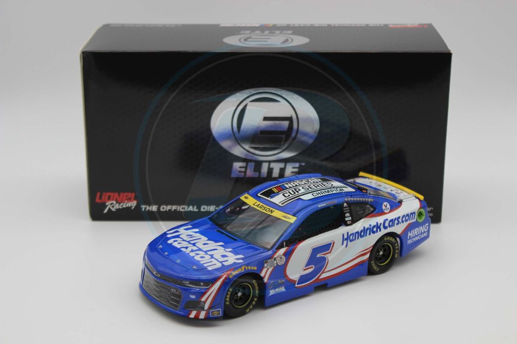 Item CL25-106 - Kyle Larson 2021 HendrickCars.com NASCAR Cup Series Champion 1:24 Elite Diecast