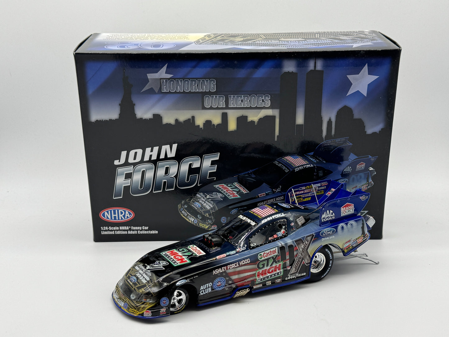Item G459 - John Force Castrol 9/11 Honoring our Heroes 2011 Mustang Funny Car