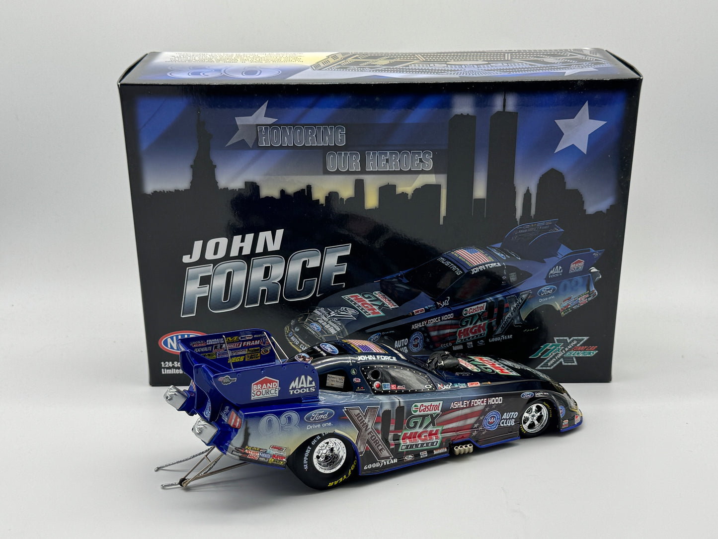 Item G459 - John Force Castrol 9/11 Honoring our Heroes 2011 Mustang Funny Car