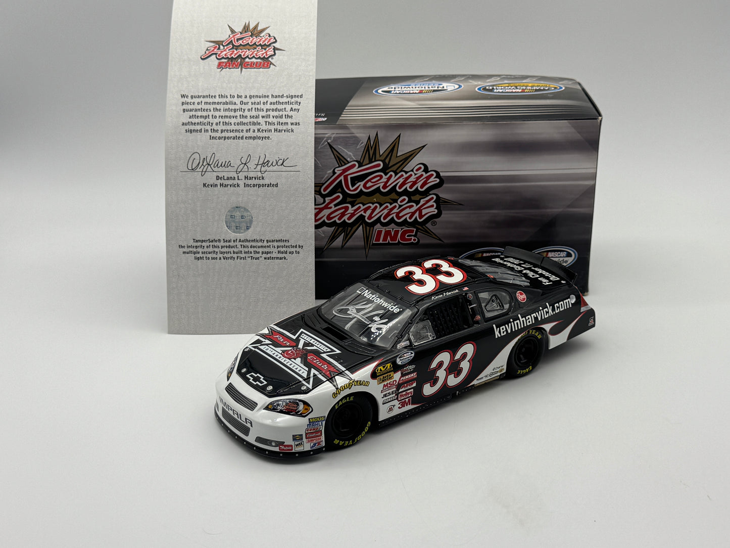 Item J637 - Kevin Harvick #33 Kevin Harvick Fan Club 2010 Impala Dual Autograph