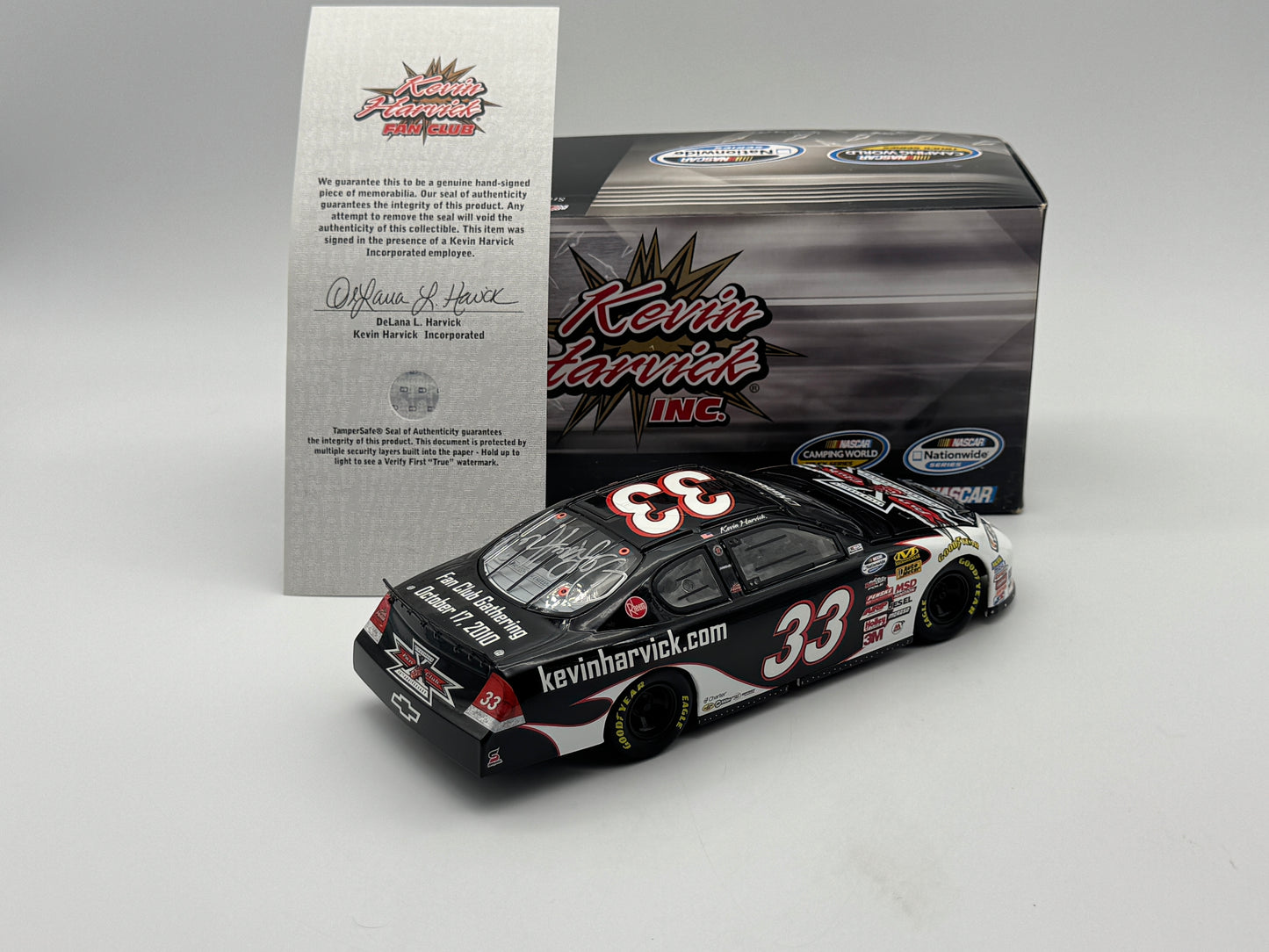Item J637 - Kevin Harvick #33 Kevin Harvick Fan Club 2010 Impala Dual Autograph