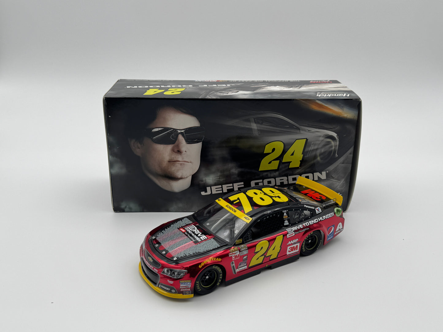 Item G610 - Jeff Gordon #24 AARP Ride With Jeff Iron Man 2015 SS ARC Color Chrome **Box Dmg**