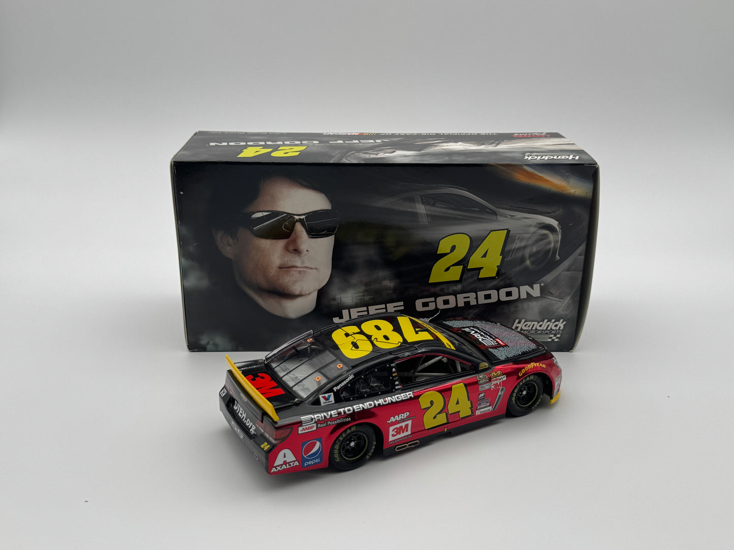 Item G610 - Jeff Gordon #24 AARP Ride With Jeff Iron Man 2015 SS ARC Color Chrome **Box Dmg**