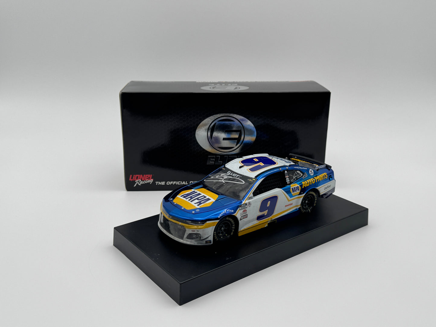 Item G634 - CHASE ELLIOTT #9 NAPA Road America Win 2021 Camaro ZL1 Elite Color Chrome **Autographed Din 5**
