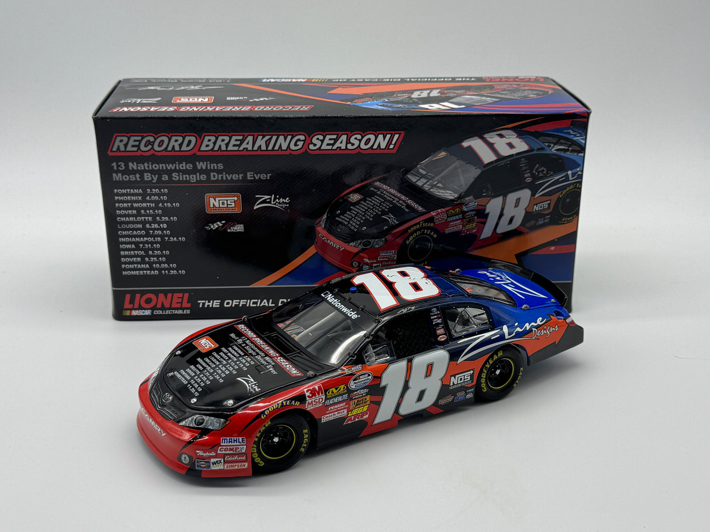 Item G538 - Kyle Busch #18 13 Nationwide Wins 2010 Camry