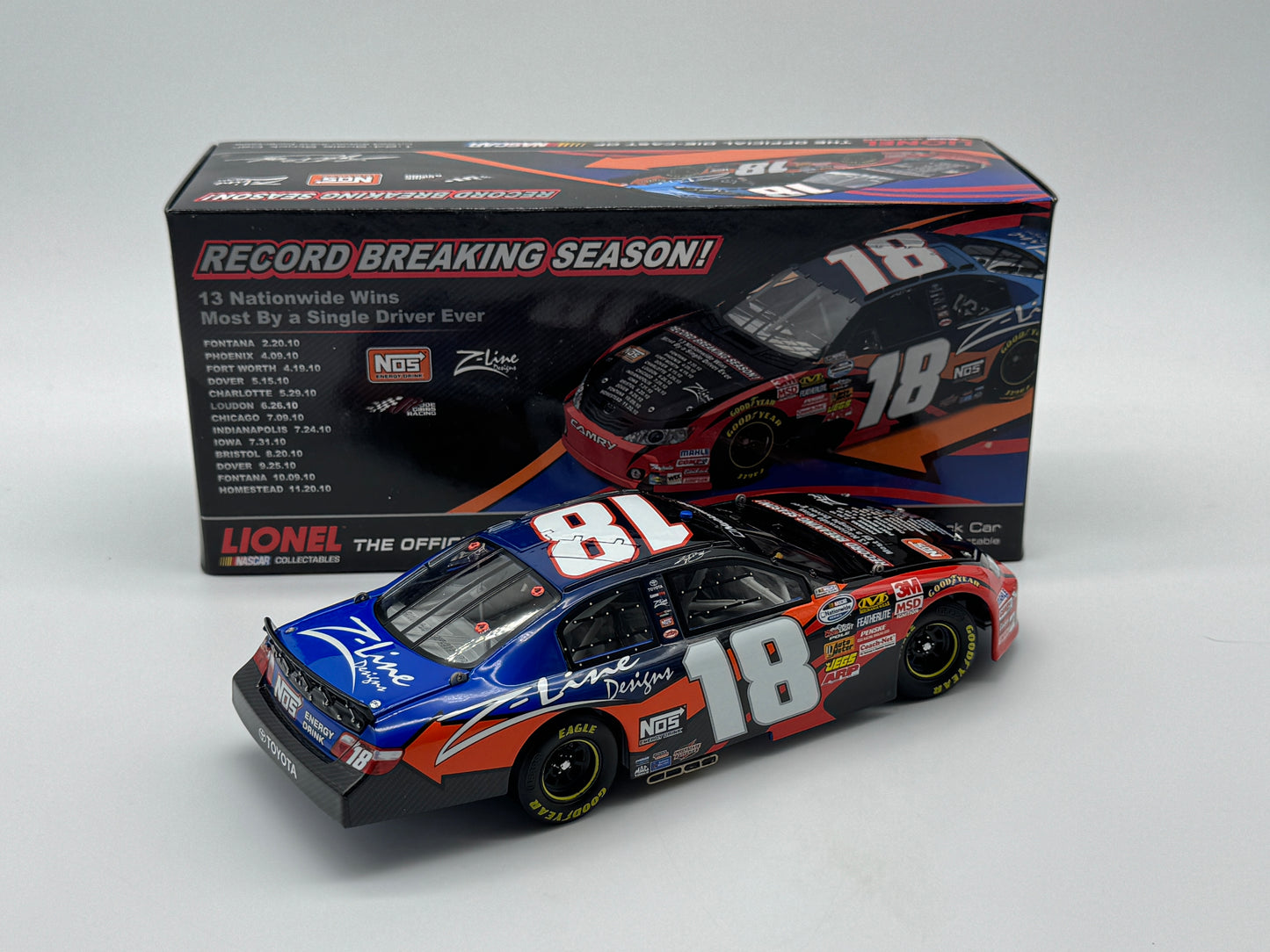 Item G538 - Kyle Busch #18 13 Nationwide Wins 2010 Camry