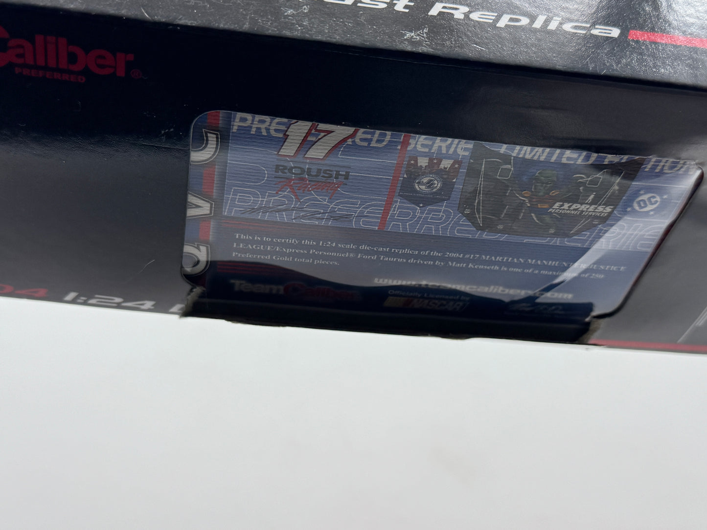 Item F874 - Matt Kenseth 2004 MARTIAN MANHUNTER/JUSTICE LEAGUE Express **box dmg**