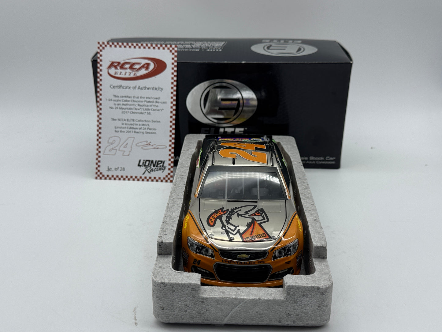 Item N268 - Chase Elliott #24 Mountain Dew Little Caesars 2017 SS Elite Color Chrome