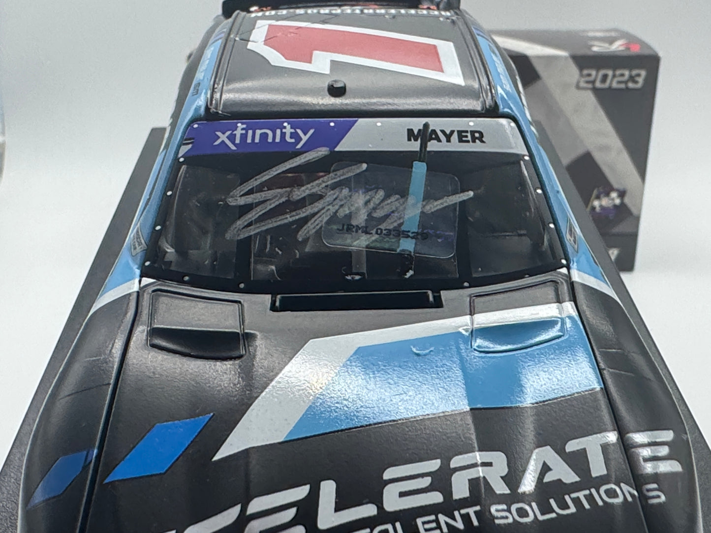 Item N482 - SAM MAYER #1 Accelerate Road America Win Camaro • Autographed