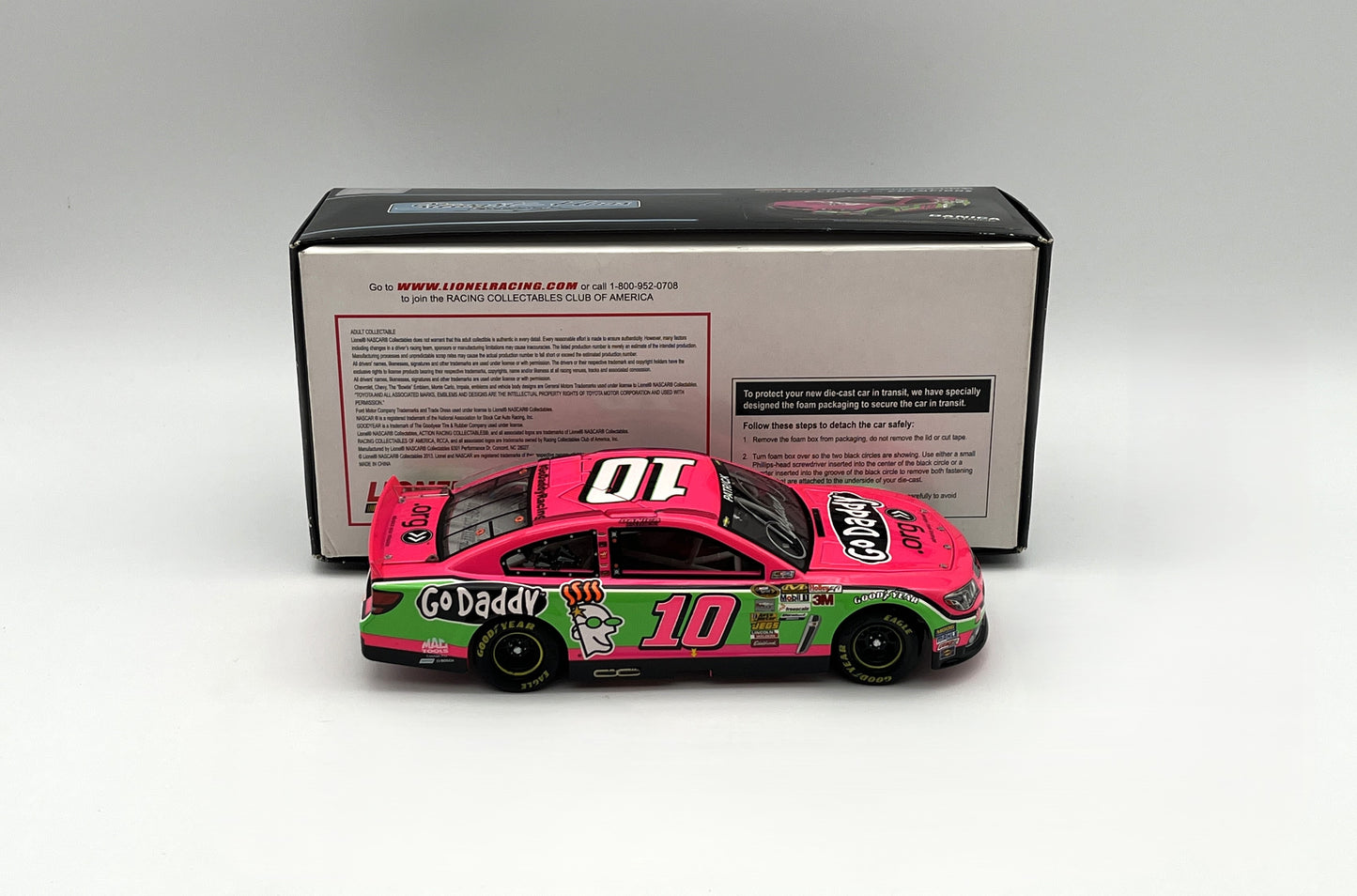 Item G928 - Danica Patrick Autographed 2013 GoDaddy.com Pink 1:24 Nascar Diecast