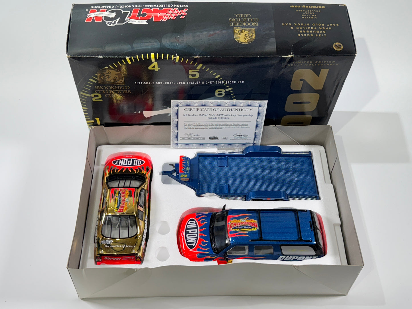 Item H703 - Jeff Gordon #24 DuPont / 2001 Winston Cup Championship Trackside Collection Gold