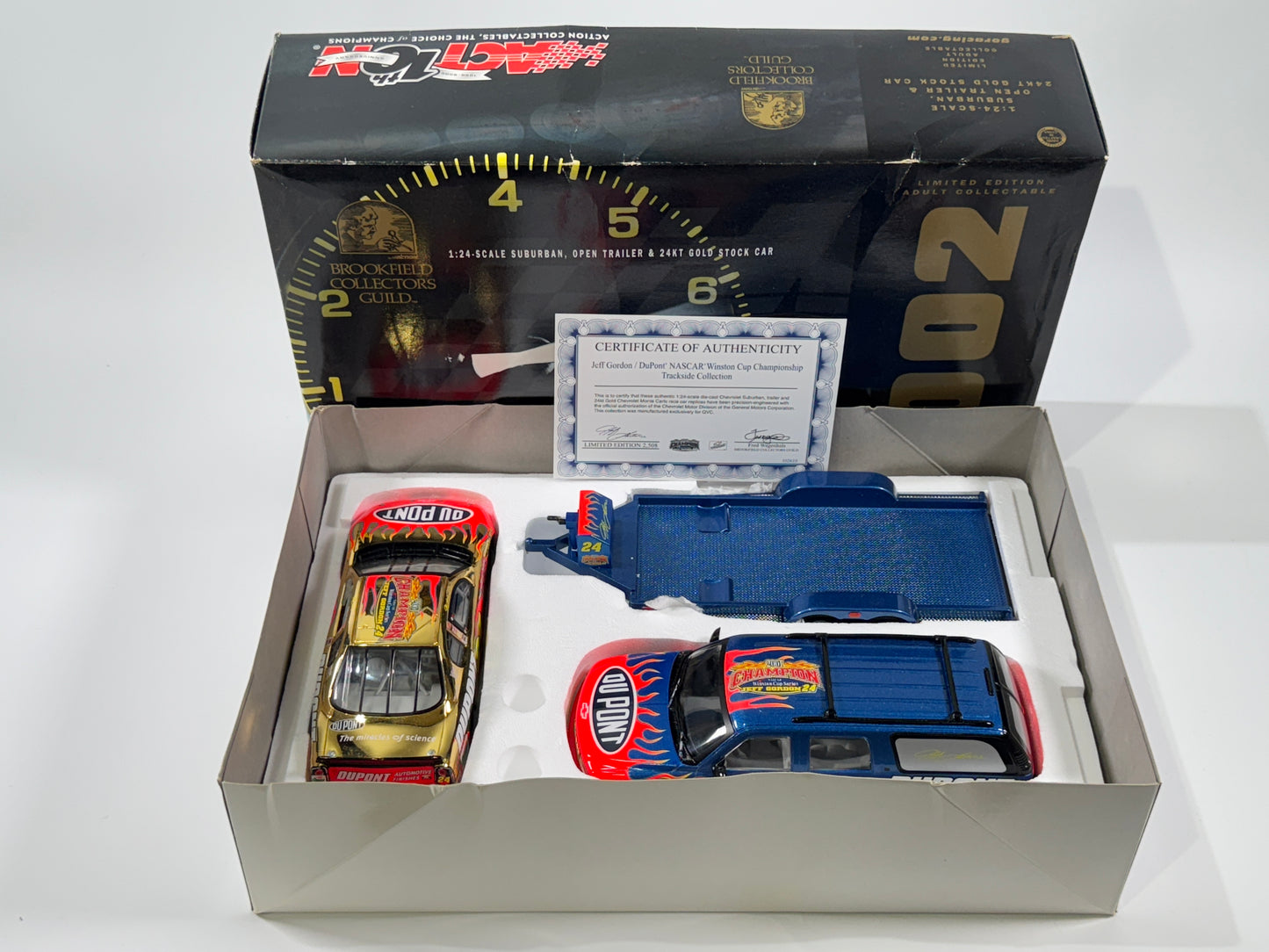 Item H703 - Jeff Gordon #24 DuPont / 2001 Winston Cup Championship Trackside Collection Gold