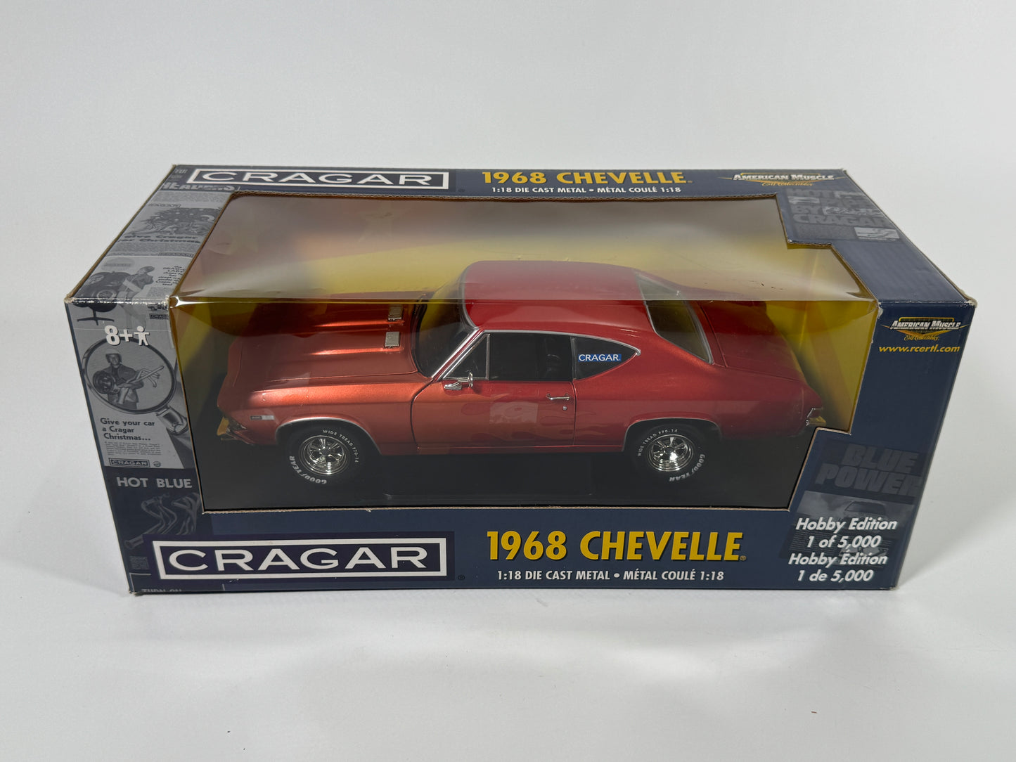 E - Item M018 - American Muscle Cragar 1968 Chevelle 1:18 Scale