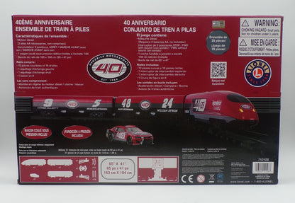 Item AC25-038 - Hendrick Motorsports 40th Anniversary Mini Ready to Play Train Set w/added value 1:64 Nascar Diecast