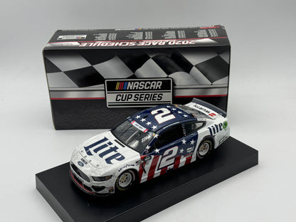 Item J222 - BRAD KESELOWSKI #2 Miller Lite Patriotic Charlotte Win 2020 Mustang