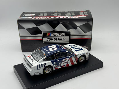 Item J222 - BRAD KESELOWSKI #2 Miller Lite Patriotic Charlotte Win 2020 Mustang