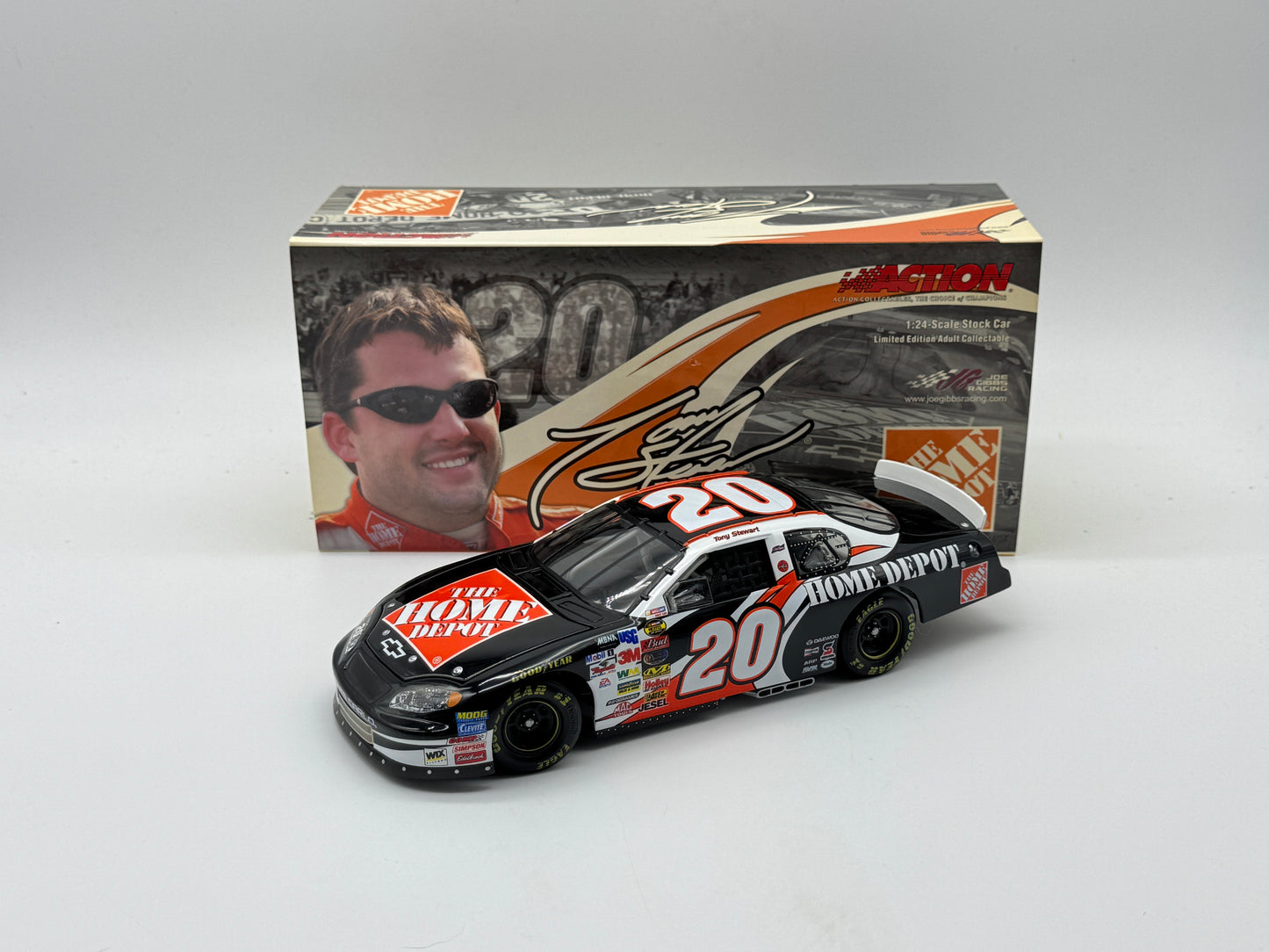 Item G728 - Tony Stewart #20 Home Depot / Reverse Paint 2004 Monte Carlo **Box Dmg**