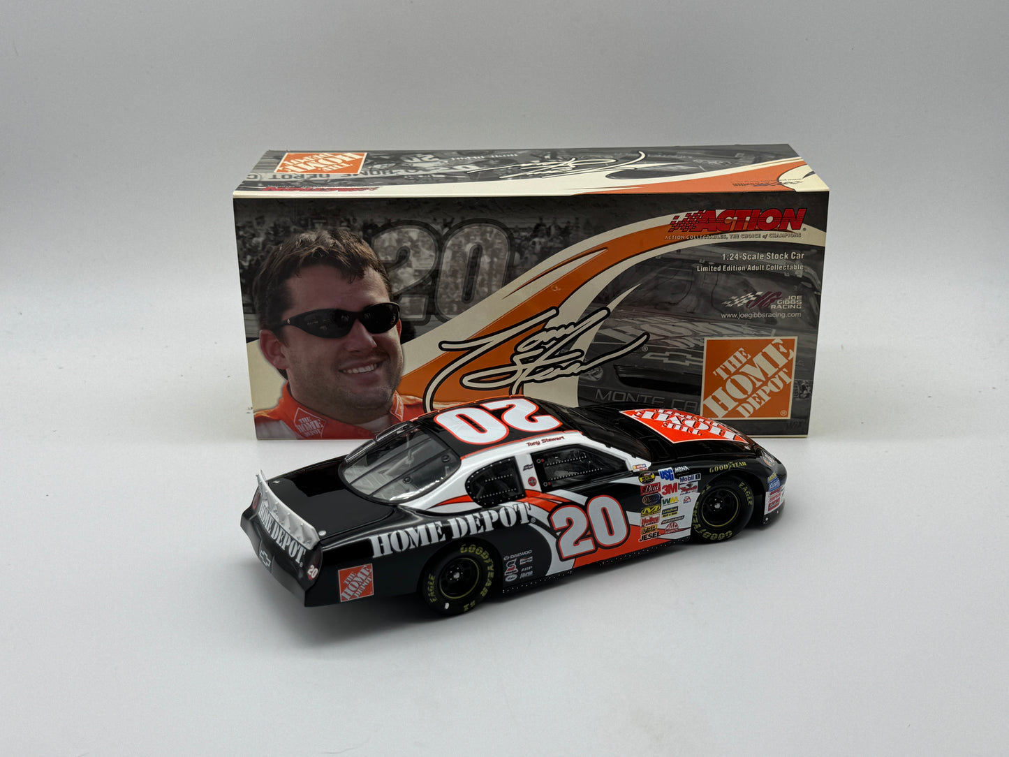Item G728 - Tony Stewart #20 Home Depot / Reverse Paint 2004 Monte Carlo **Box Dmg**