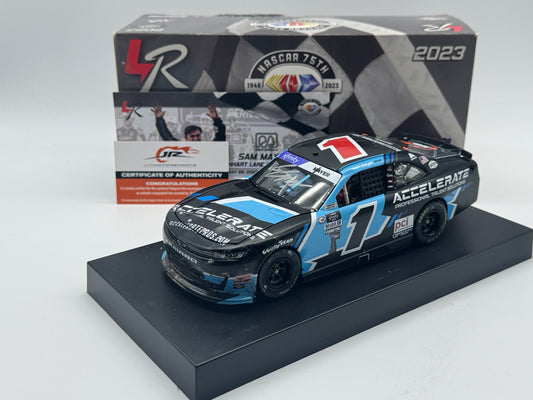 Item N482 - SAM MAYER #1 Accelerate Road America Win Camaro • Autographed