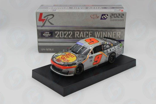 E - Item CL25-271 - Noah Gragson 2022 Bass Pro Shops / TrueTimber / Black Rifle Coffee Company Kansas 9/10 Race Win 1:24 Nascar Diecast