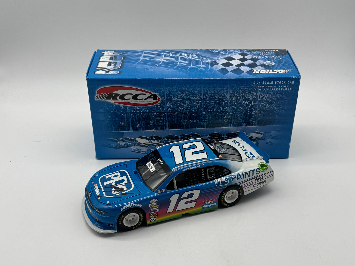 A - $$$$$ Item H653 -Joey Logano #12 2017 PPG Mustang Prototype **Autographed** **donor box** $$$$$
