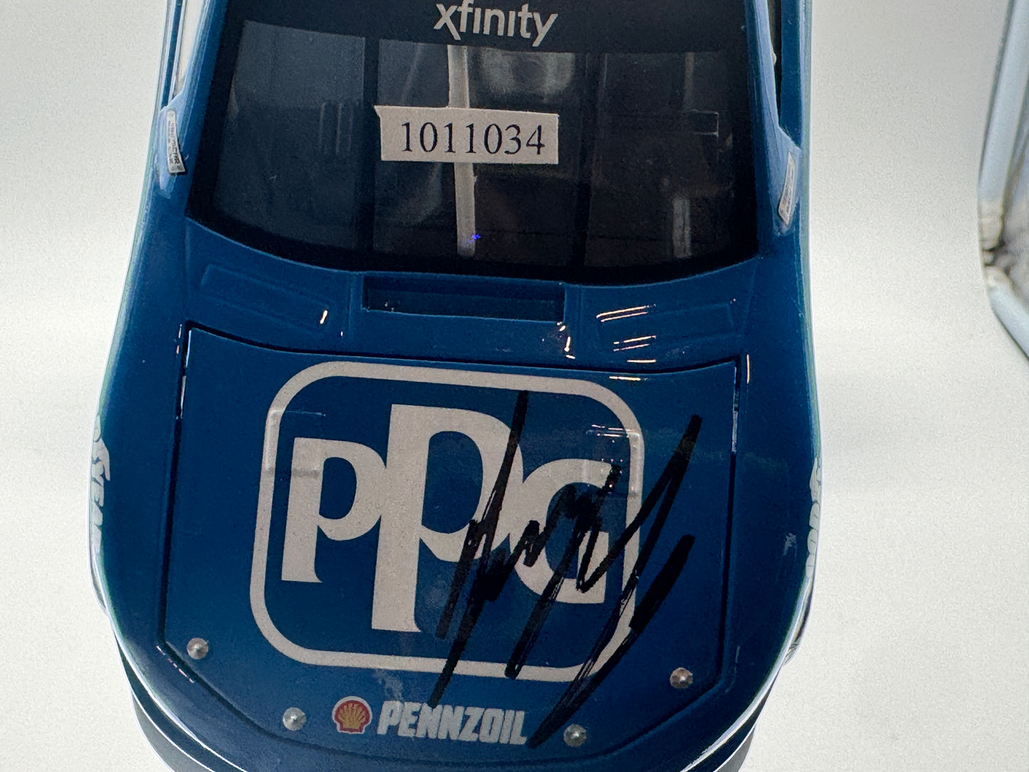 A - $$$$$ Item H653 -Joey Logano #12 2017 PPG Mustang Prototype **Autographed** **donor box** $$$$$