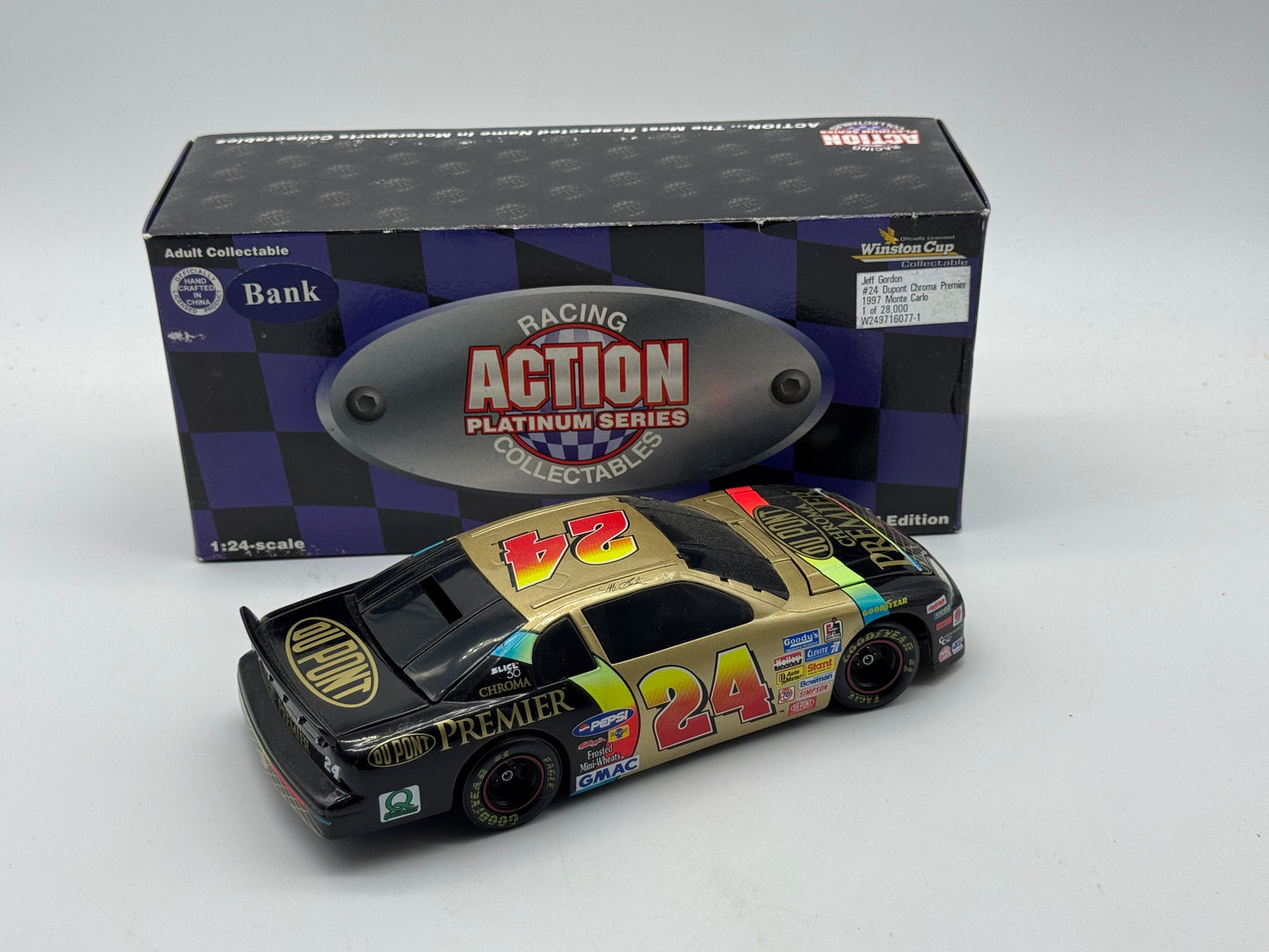 Item H448 - Jeff Gordon #24 Dupont Chroma Premier 1997 Monte Carlo Bank
