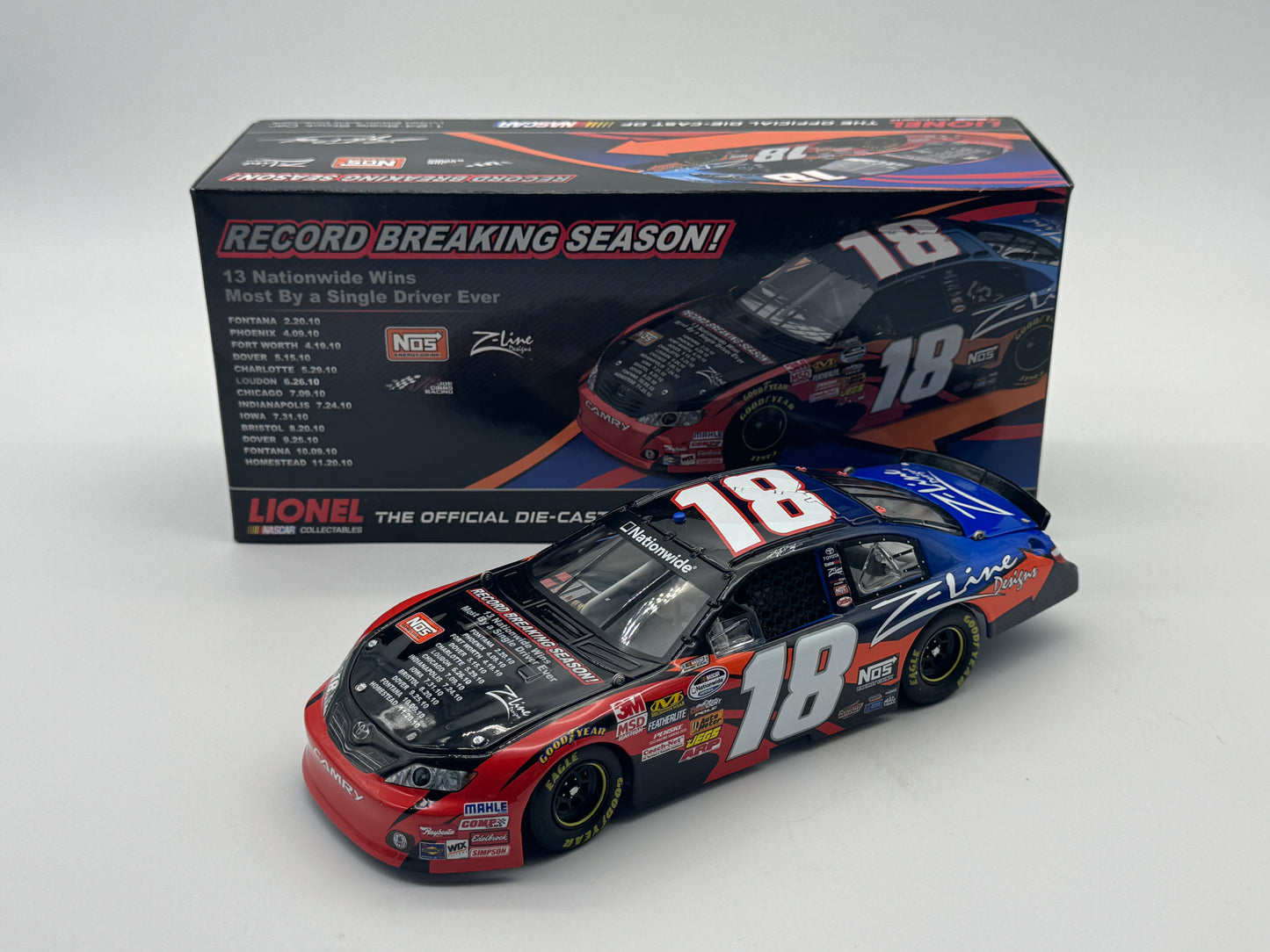 Item J936 - Kyle Busch # 18 13 Nationwide Wins 2010 Camry