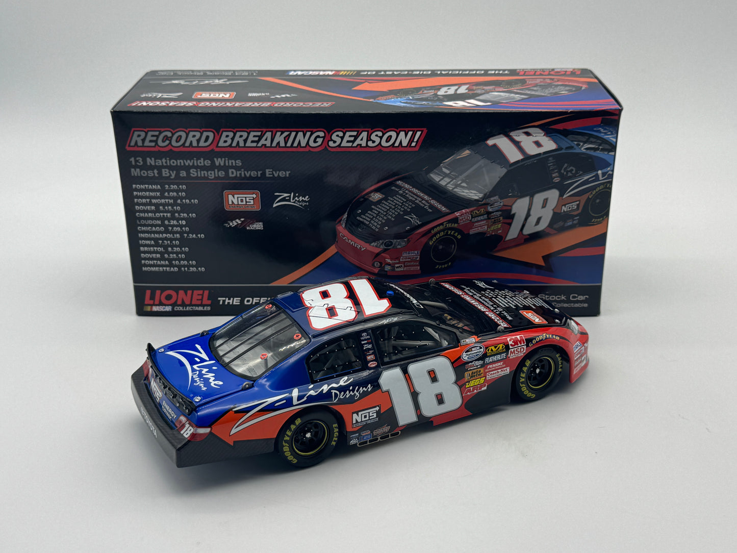 Item J936 - Kyle Busch # 18 13 Nationwide Wins 2010 Camry