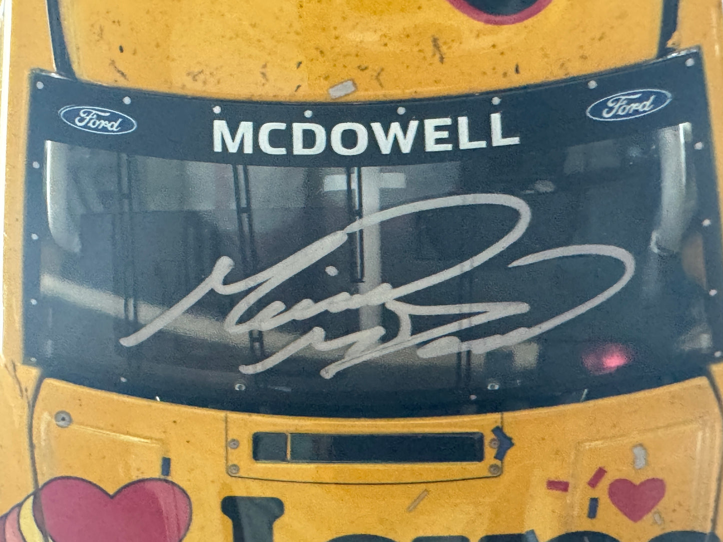 E - Item K433 - Michael McDowell #34 Love's Travel Stops Daytona 500 Win 2021 Mustang Autographed