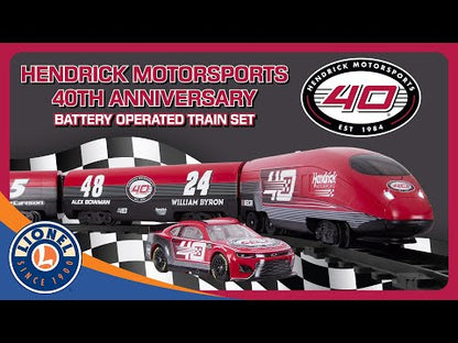 Item AC25-038 - Hendrick Motorsports 40th Anniversary Mini Ready to Play Train Set w/added value 1:64 Nascar Diecast